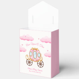 Pink Sweet Girly Princess Carriage Baby Shower  Bedankdoosjes