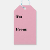 Pink Sweet Greenery kerstboomfeestdag Cadeaulabel (Achterkant)