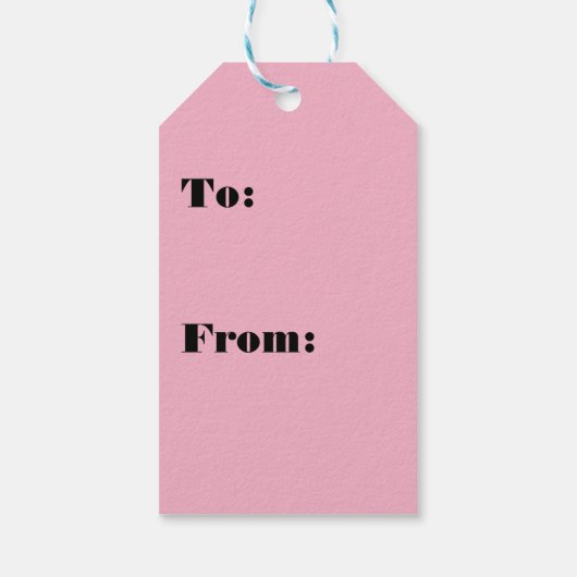 Pink Sweet Greenery kerstboomfeestdag Cadeaulabel (Achterkant)