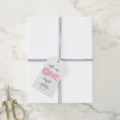 Pink Sweet Little MIss 1e verjaardag Cadeaulabel (Met Touw)