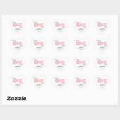 Pink Sweet Little MIss 1e verjaardag Hart Sticker (Vel)