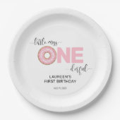 Pink Sweet Little MIss 1e verjaardag Papieren Bordje (Voorkant)