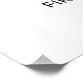 Pink Sweet Little MIss 1e verjaardag Poster (Hoek)