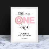 Pink Sweet Little MIss 1e verjaardag Poster