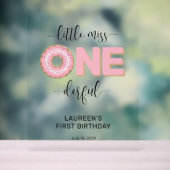 Pink Sweet Little MIss 1st Birthday Acryl Bord (Neutraal)