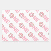 Pink Sweet Little MIss 1st Birthday  Inpakpapier Vel (Voorkant 3)