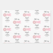 Pink Sweet Little MIss 1st Birthday  Inpakpapier Vel (Voorkant)