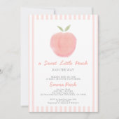 Pink Sweet Little Peach Baby shower Uitnodiging (Voorkant)