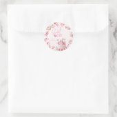 Pink Sweet One Round Favor Stickers (Tas)