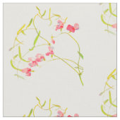 Pink Sweet Pea Flower Pattern Stof (Close Up)