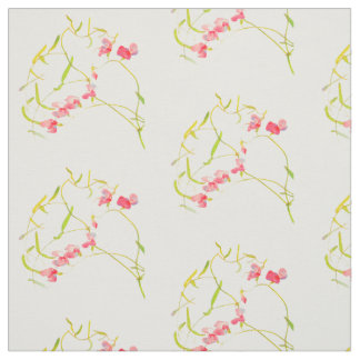 Pink Sweet Pea Flower Pattern Stof