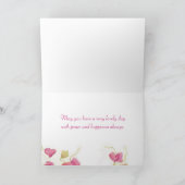 Pink Sweet Pea Flowers Pansy Garden Kaart (Binnen)