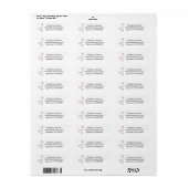 Pink Sweet Pea Return Address Label (Full Sheet)