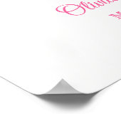 Pink Sweet Princess Carriage Baby Shower Welcome Poster (Hoek)