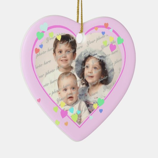 Pink Sweetheart Foto Keramisch Ornament (Rechts)