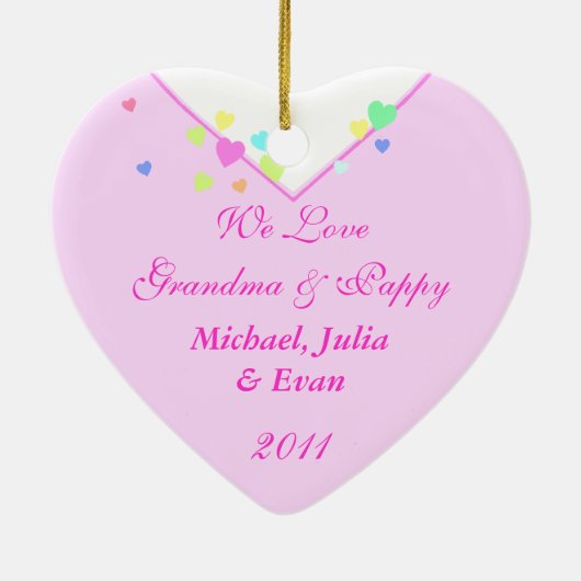 Pink Sweetheart Foto Keramisch Ornament (Achterkant)