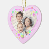 Pink Sweetheart Foto Keramisch Ornament (Links)