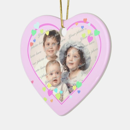 Pink Sweetheart Foto Keramisch Ornament (Links)