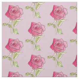 Pink Sweetheart Roos Flower Mauve Stof