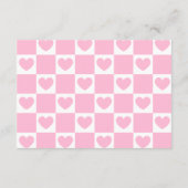 Pink Sweetheart Valentijnsdag Diapper Raffle Informatiekaartje (Achterkant)