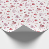 Pink Sweets Valentijnsdag Cadeaupapier (Hoek)