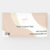 Pink Swirl Business Logo Event Display Marketing Spandoek (Horizontaal)