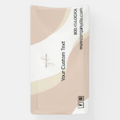 Pink Swirl Business Logo Event Display Marketing Spandoek (Verticaal)