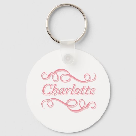 Pink Swirl Charlotte Sleutelhanger (Voorkant)