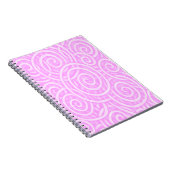 Pink Swirl Notebook – Soft Neon Pastel Aesthetic  Notitieboek (Rechterzijde)