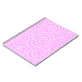 Pink Swirl Notebook – Soft Neon Pastel Aesthetic  Notitieboek (Linkerzijde)