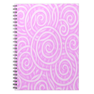 Pink Swirl Notebook – Soft Neon Pastel Aesthetic  Notitieboek