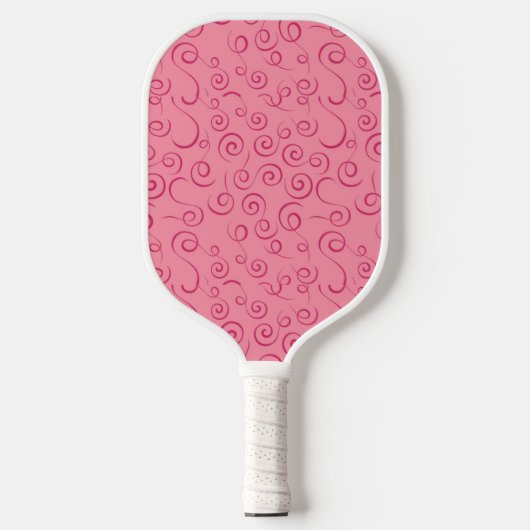 Pink Swirls Pickleball Paddle (Voorkant)