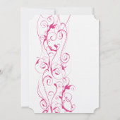 Pink Swirls Wedding Invitting Budget Gepland Klein Kaart (Achterkant)
