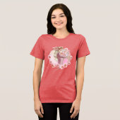 pink t shrt Tri-Blend shirt (Voorkant volledig)