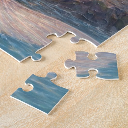 Pink Tail Mermaid & Dolphin Legpuzzel (Zijkant)