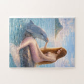 Pink Tail Mermaid & Dolphin Legpuzzel (Horizontaal)
