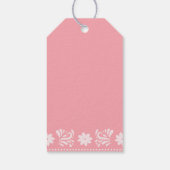 Pink Talavera Mexicaans Baby shower Dank u Cadeaulabel (Achterkant)