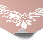 Pink Talavera Tegel Fiesta Baby shower Welkom Poster (Hoek)