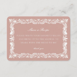 Pink Talavera Tegel Share Recept Uitnodiging Invoe Informatiekaartje