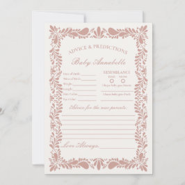 Pink Talavera Tegel Spaans advies voor Baby Kaart