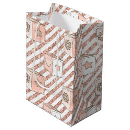 PINK & TAN GLITTER KIJK BABY BLOKKEN MEDIUM CADEAUZAKJE