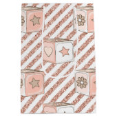 PINK & TAN GLITTER KIJK BABY BLOKKEN MEDIUM CADEAUZAKJE (Achterkant)