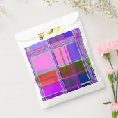 Pink tartan Fabric Pattern Cloth Madras Bedankzakje (Gezegeld)