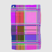 Pink tartan Fabric Pattern Cloth Madras Golfhanddoek (Voorkant)