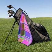Pink tartan Fabric Pattern Cloth Madras Golfhanddoek (Groen)