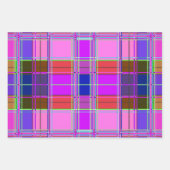 Pink tartan Fabric Pattern Cloth Madras Inpakpapier Vel (Voorkant 2)