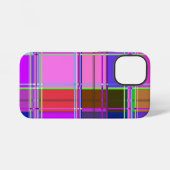 Pink tartan Fabric Pattern Cloth Madras iPhone Hoesje (Achterkant horizontaal)