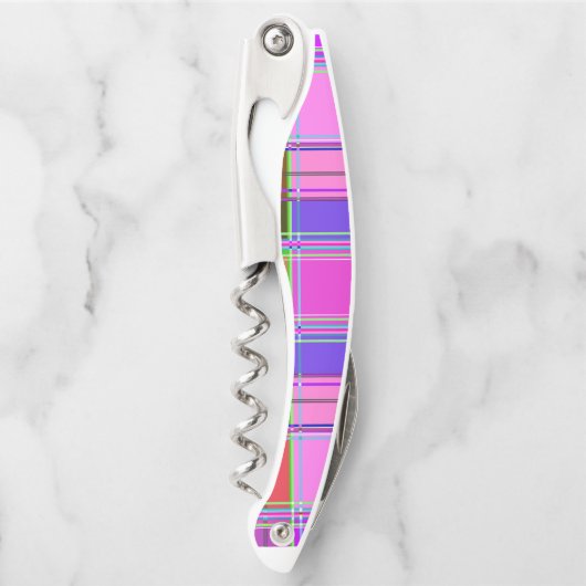 Pink tartan Fabric Pattern Cloth Madras Kurkentrekker (Voorkant)