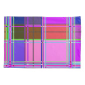 Pink tartan Fabric Pattern Cloth Madras Kussensloop (Achterkant)