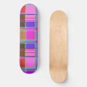 Pink tartan Fabric Pattern Cloth Madras Persoonlijk Skateboard (Voorkant)